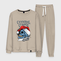 Костюм хлопковый мужской Cannibal Corpse Happy New Year, цвет: миндальный