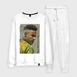 Костюм хлопковый мужской Neymar Junior - Brazil national team, цвет: белый