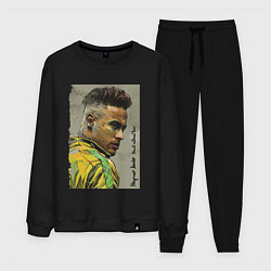 Костюм хлопковый мужской Neymar Junior - Brazil national team, цвет: черный