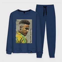 Костюм хлопковый мужской Neymar Junior - Brazil national team, цвет: тёмно-синий