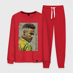 Костюм хлопковый мужской Neymar Junior - Brazil national team, цвет: красный