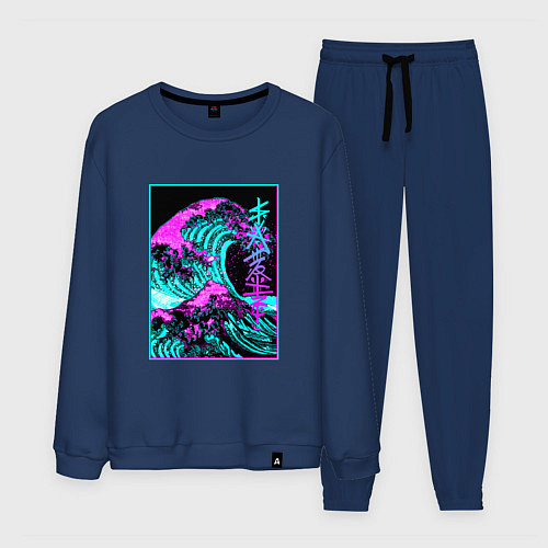 Мужской костюм НЕОНОВАЯ ВОЛНА, ЯПОНИЯ, ФУДЗИЯМА JAPAN NEON / Тёмно-синий – фото 1
