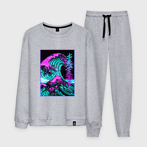 Мужской костюм НЕОНОВАЯ ВОЛНА, ЯПОНИЯ, ФУДЗИЯМА JAPAN NEON / Меланж – фото 1