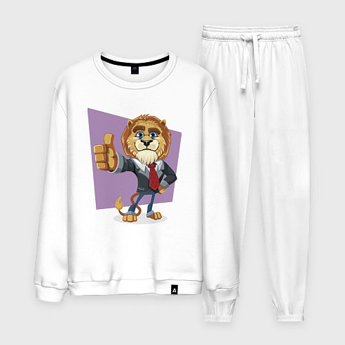 Мужской костюм Lion - boss / Белый – фото 1