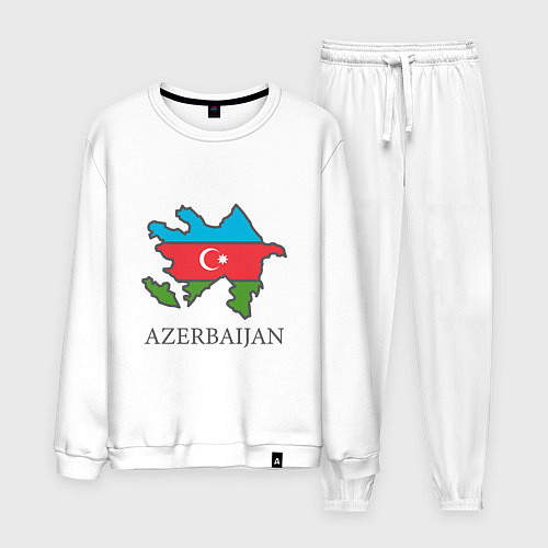 Мужской костюм Map Azerbaijan / Белый – фото 1