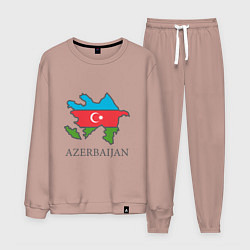 Костюм хлопковый мужской Map Azerbaijan, цвет: пыльно-розовый