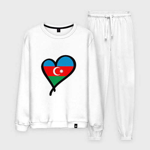 Мужской костюм Azerbaijan Heart / Белый – фото 1