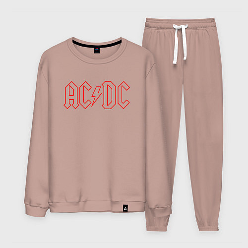 Мужской костюм ACDC - Logo / Пыльно-розовый – фото 1