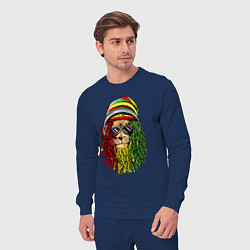 Костюм хлопковый мужской Rasta lioN, цвет: тёмно-синий — фото 2