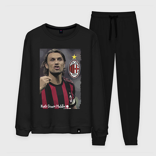 Мужской костюм Paolo Cesare Maldini - Milan, captain / Черный – фото 1