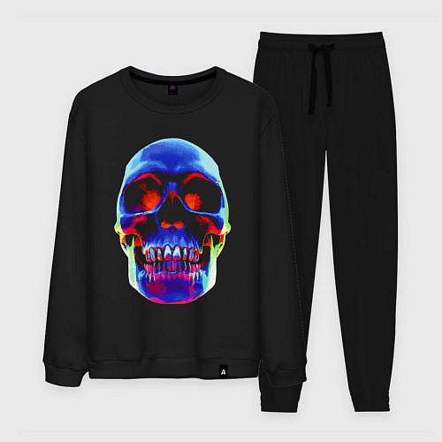 Мужской костюм Cool neon skull / Черный – фото 1