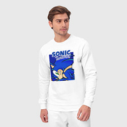 Костюм хлопковый мужской Sonic Adventure Sonic, цвет: белый — фото 2
