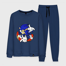 Костюм хлопковый мужской Blue Hedgehog, цвет: тёмно-синий