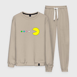 Костюм хлопковый мужской Pac - man Для пары, цвет: миндальный