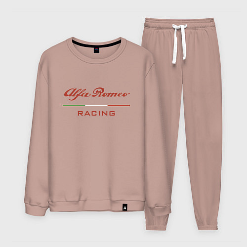 Мужской костюм Alfa Romeo racing - logo / Пыльно-розовый – фото 1