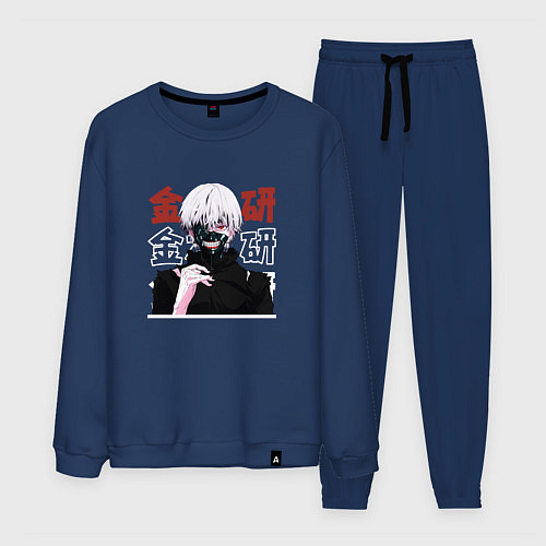 Мужской костюм Токийский гуль Tokyo Ghoul, Ken Kaneki Канеки Кен / Тёмно-синий – фото 1