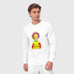 Костюм хлопковый мужской Гомер - бог пончиков, цвет: белый — фото 2