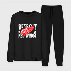 Костюм хлопковый мужской Детройт Ред Уингз Detroit Red Wings, цвет: черный