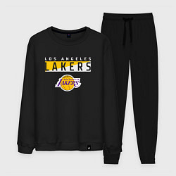 Костюм хлопковый мужской LA LAKERS NBA ЛЕЙКЕРС НБА, цвет: черный