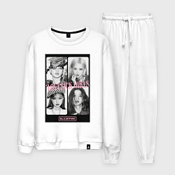 Костюм хлопковый мужской Blackpink K-pop, цвет: белый