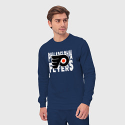 Костюм хлопковый мужской Филадельфия Флайерз , Philadelphia Flyers, цвет: тёмно-синий — фото 2