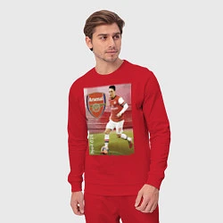 Костюм хлопковый мужской Arsenal, Mesut Ozil, цвет: красный — фото 2