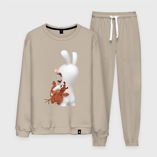 Мужской костюм Бешеный кролик и курица / Миндальный – фото 1