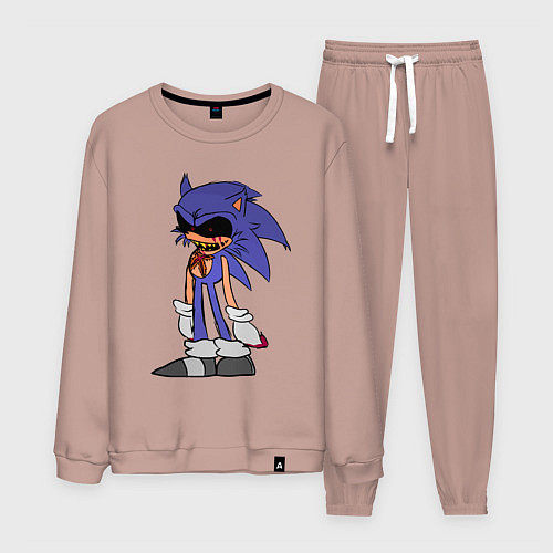 Мужской костюм Sonic Exe Sketch Hedgehog / Пыльно-розовый – фото 1