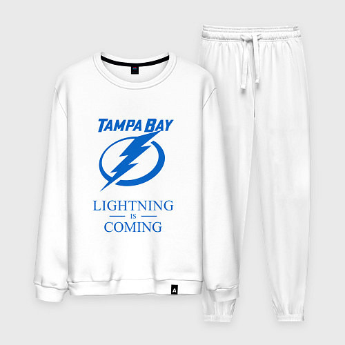 Мужской костюм Tampa Bay Lightning is coming, Тампа Бэй Лайтнинг / Белый – фото 1