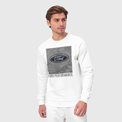 Костюм хлопковый мужской Ford Performance, цвет: белый — фото 2