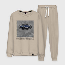 Костюм хлопковый мужской Ford Performance, цвет: миндальный