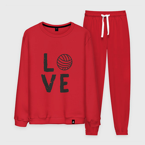 Мужской костюм Volleyball - Love / Красный – фото 1