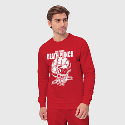 Костюм хлопковый мужской Five Finger Death Punch Groove metal, цвет: красный — фото 2