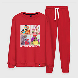 Костюм хлопковый мужской Rock star fnaf, цвет: красный