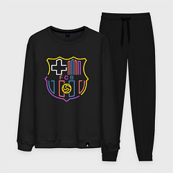 Костюм хлопковый мужской FC Barcelona - Multicolor 2022, цвет: черный
