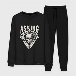 Костюм хлопковый мужской Asking Alexandria рок группа, цвет: черный