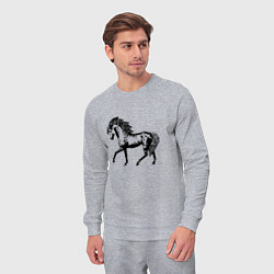 Костюм хлопковый мужской Мустанг Лошадь, цвет: меланж — фото 2