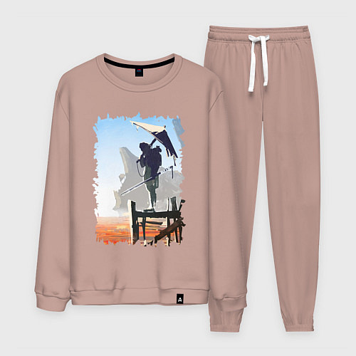 Мужской костюм Warrior of desert / Пыльно-розовый – фото 1