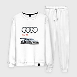 Костюм хлопковый мужской Audi Germany, цвет: белый
