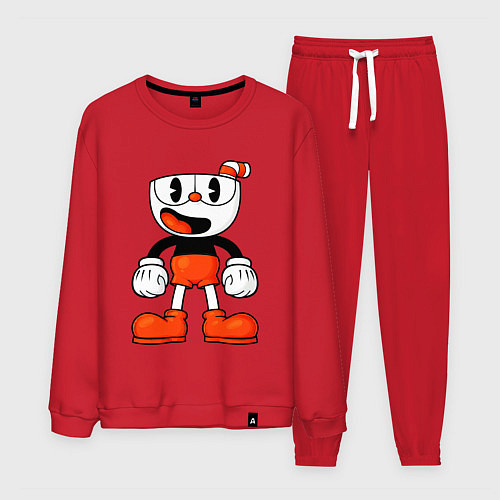 Мужской костюм Cuphead красная чашечка / Красный – фото 1