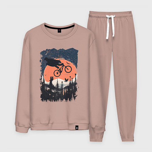 Мужской костюм Лунный Медведь Райдер / Пыльно-розовый – фото 1