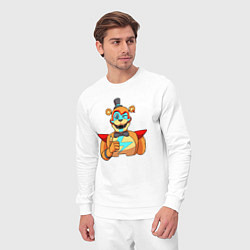 Костюм хлопковый мужской Five Nights at Freddys: Security Breach - Глэмрок, цвет: белый — фото 2
