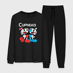 Костюм хлопковый мужской Cuphead Чашечки, цвет: черный