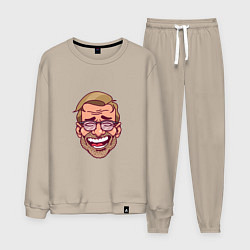 Костюм хлопковый мужской Klopp Smile, цвет: миндальный