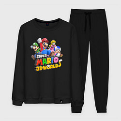 Костюм хлопковый мужской Герои Super Mario 3D World Nintendo, цвет: черный