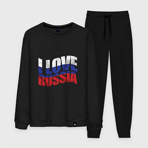 Мужской костюм Love - Russia / Черный – фото 1