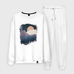 Костюм хлопковый мужской Бег от Медведя, цвет: белый