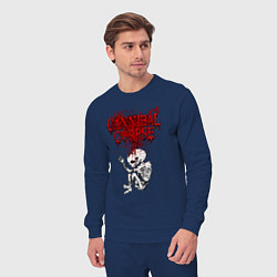 Костюм хлопковый мужской Cannibal Corpse skeleton, цвет: тёмно-синий — фото 2