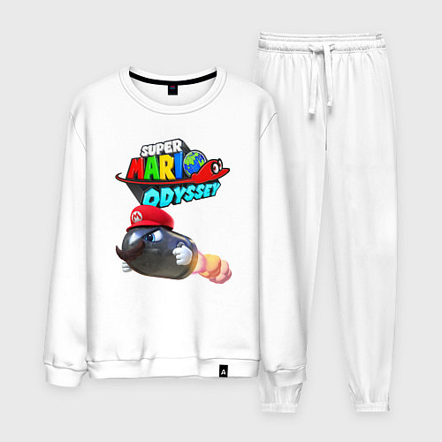 Мужской костюм Super Mario Odyssey Bullet Bill Nintendo / Белый – фото 1