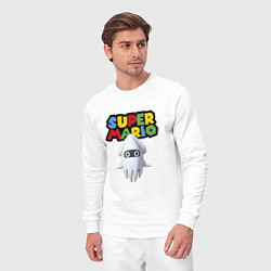 Костюм хлопковый мужской Blooper Super Mario Nintendo Video game, цвет: белый — фото 2